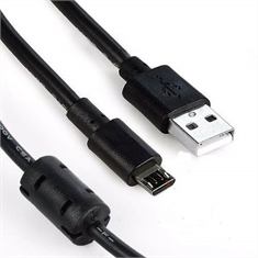 Cabo Dados USB Micro USB V8 - 1,5m - com filtro - Preto